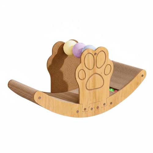 Planche à griffer pour chat rocker et lit design en bois - 2