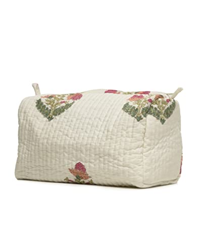 Image of Block N Style Men's Travel Toiletry Organizer Shaving Cosmetic Bathroom Bag, 23.5 X 11.5 X 17.5 cm-Cream