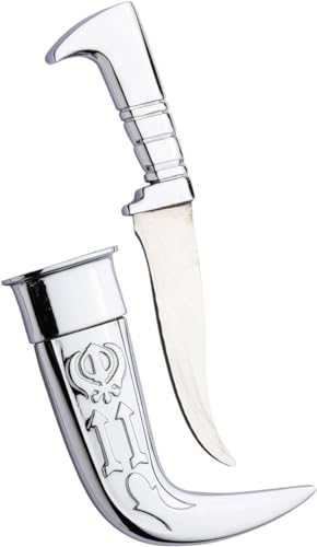 Galaxie Karmaa Silver Color Kirpan With Khanda Design