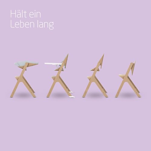 Maxi-Cosi Nesta, Hochstuhl aus Holz ab Baby, Nach Hinten Verstellbarer Hochstuhl, Wächst Mit Ihnen bis zu 99 Jahren, Natural Wood
