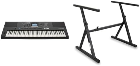 Tastiera Yamaha PSR-EW425 - 76 Tasti Sensibili, 820 Voci, USB E Microfono - Nero