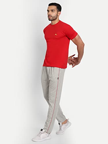 Image of Zeffit Men's Slim Fit Track Pants, Cotton, Elastic Waist, Side Pockets, Running & Gym