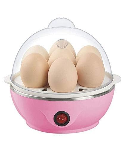 Electric Egg Boiler with Automatic Shut-Off | Multi-Purpose Egg Poacher for Boiling, Steaming & Frying | Fast Cooking Egg Maker for Home & Kitchen (Single Layer)