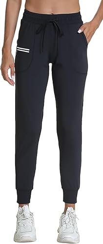 Rrosseyz Women Lightweight Joggers Pants with Pockets, Quick Dry Athletic Workout Soft Pant for Gym Running