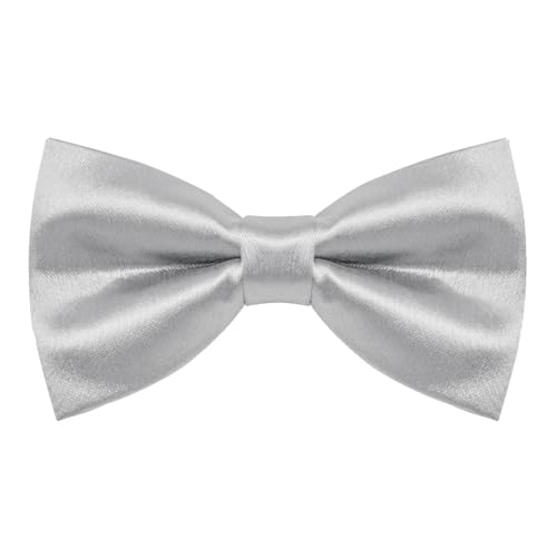 Image of YourTies Bow Ties for Men Pretied Bowties Solid Color Satin Bow Tie Formal Business Tuxedo Wedding Party Prom