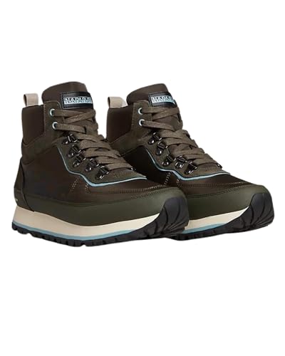 NAPAPIJRI Zapatos de hombre NP0A4HV1 Snowjog Verde botín alto botas botas botas city, Verde, 44 EU