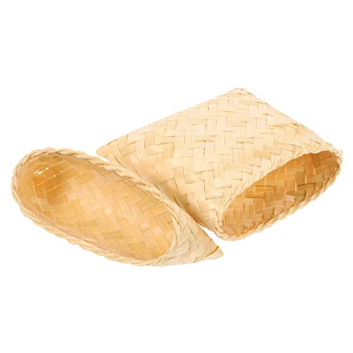 SOESFOUFU Handmade Woven Storage Basket Versatile Organizer for Snacks Fruits and Eggs Lightweight and Easy to Carry Natural Decorative Home Storage