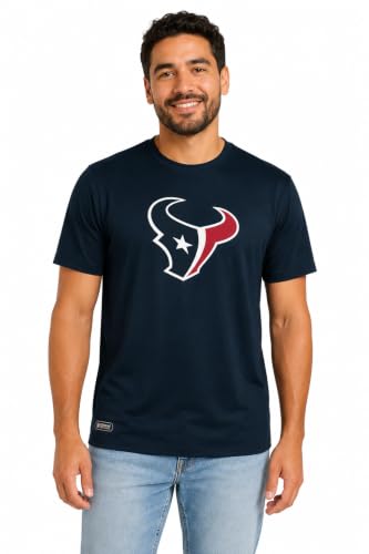 Outerstuff NFL Men's Primary Stadium Logo Short Sleeve T-Shirt, Houston Texans, Medium Team Color