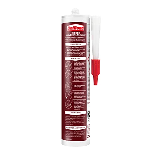 Unibond Indoor Multi- Purpose Sealant, Black Sealant Cartridge, Mould Resistant Black, Ideal for Indoor Multi-purpose use. 1 x 274g - Image 2
