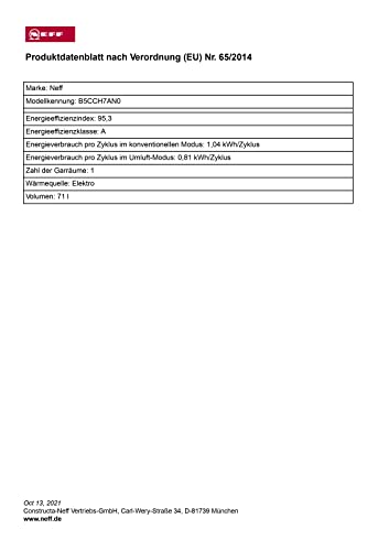 Neff B5CCH7AN0 Einbau-Backofen N50 & T46BT60N0 Induktionskochfeld N70 / 60cm / TwistPad/Bräterzone/Glaskeramik… – Bild 4