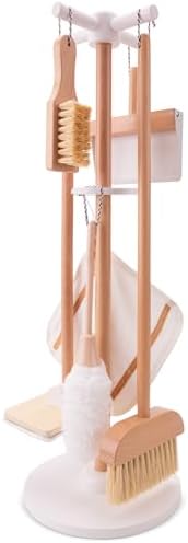 Woet® Wooden Toy Cleaning Set for Kids - Imitation Household Toy ...