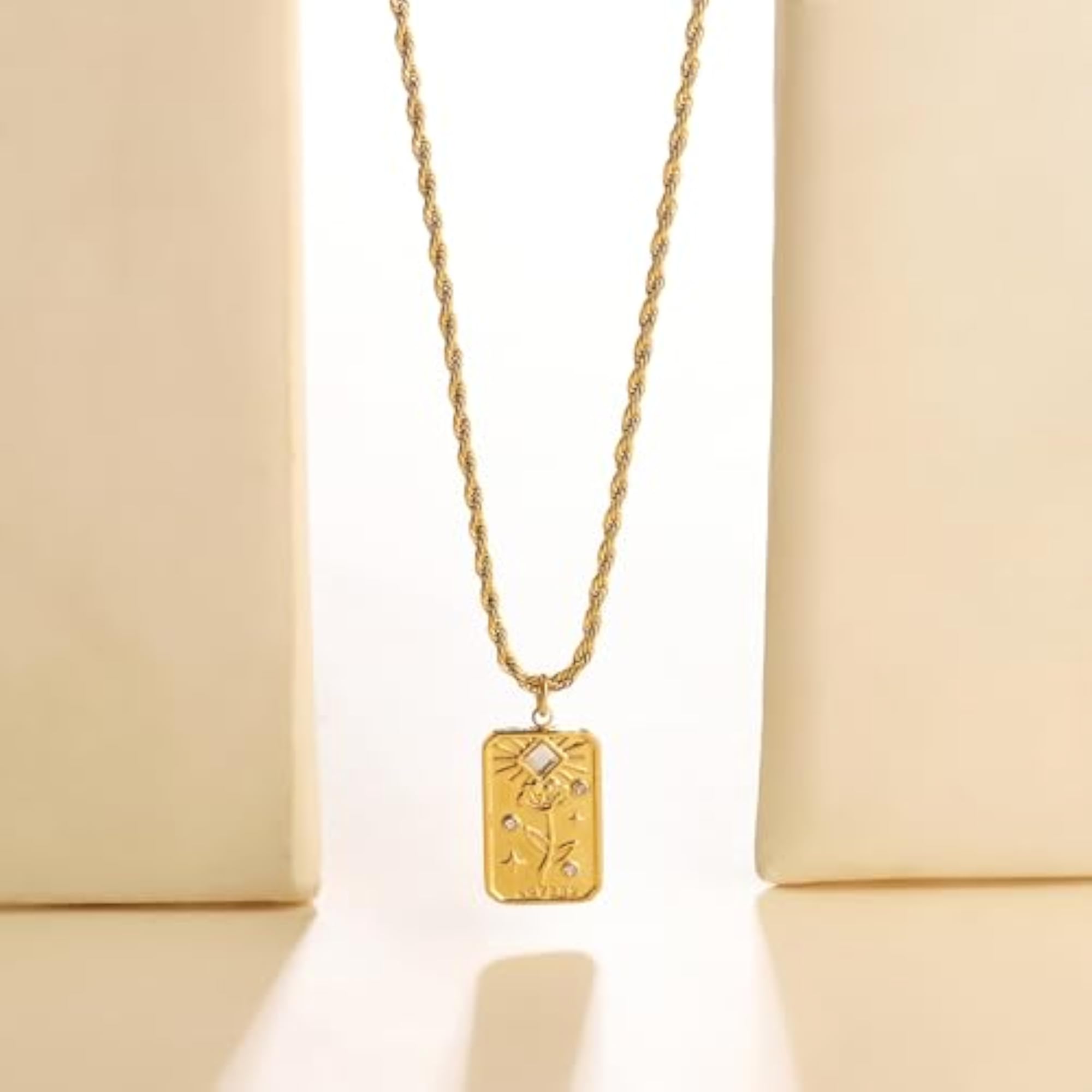 Women's Anti Tarnish Enamel Charm Pendant Necklace
