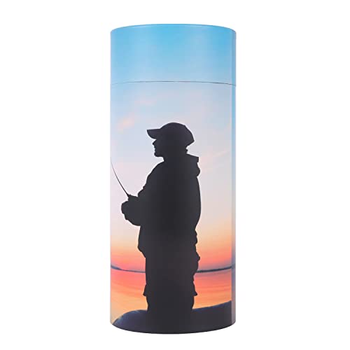 Fishing Scattering Urn – Biodegradable Scatter Tube for Ashes - Cremation Urn for Adult Ashes(Fishing(large), 1)