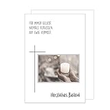 Edition Seidel Premium Trauerkarte mit Umschlag. Trauer eine einzelne Beileidskarte Karte mit Spruch Kerze Hände herzliches Beileid aufrichtige Anteilnahme Teilnahme Mitgefühl Abschied (T1049 SW022)