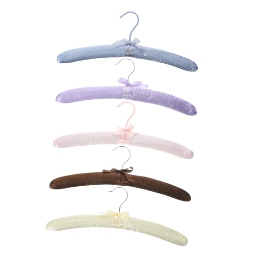 Cabilock 5pcs Satin Hanger Pants Hanger Pant Hangers Felt Hangers Suit Hangers Home Coat Hangers Home Supplies Cloth Hanger Clothing Showcase Racks Anti-Slide Hangers Metal