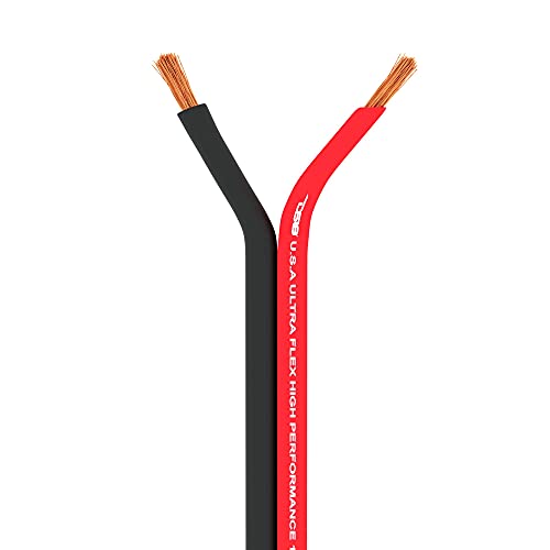DS18 SW-16GA-100RB 16-GA Ultra Flex Speaker Wire Red and Black 100 Ft - Speaker Cable for Audio Applications