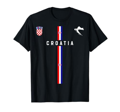 Bandera de Croacia, Silueta mapa de Croacia, Escudo de armas Camiseta