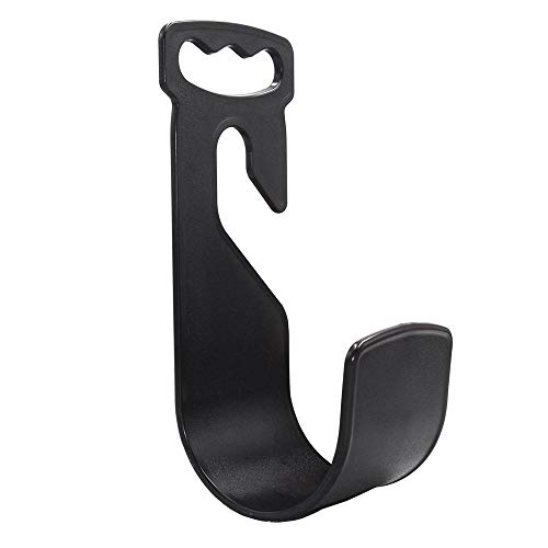 Portable Heavy Duty Hose Hanger, Black Garden Water Tube Storage Hook Reel Rack - Ideal Space Saving Solution for Outdoor Garden Tap, Durable Hose Pipe Holder Hook, Size 24.5 x 11 x 9 cm (Black)