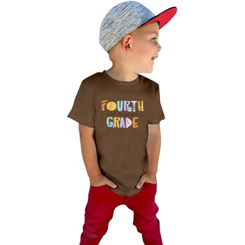 Kids First Day of Fourth Grade Back to School T-Shirt 2025 Stylish Boys Girls Preschool Short Sleeve Funny Outfits3
