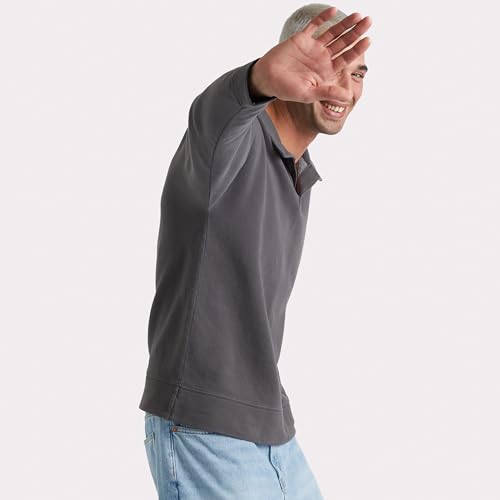 Hanes Men's Originals Fleece Polo Shirt, Garment Dyed Shirt For Men, Cotton Polo Shirt3