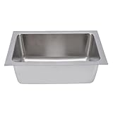 Luocute 13.39x8.27x5.31in Drop in Bar Sink, Small Kitchen Sink Topmount Single Bowl, 304 Stainless Steel Bar Overmount Handmade with Basket Strainer for Cars Ships RVs Yachts
