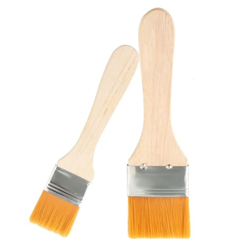 VICASKY 2pcs Nylon Basting Brush for Bbq Baking Kitchen Pastry Brush for Oil Sauce Butter Cooking Tool for Grilling Dishwasher Safe