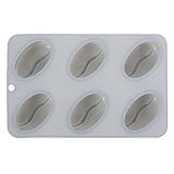 SHINEOFI Kaffeebohnen Silikonform 6 Mulden für Selbstgemacht Desserts und Eiswürfelbehälter Flexibel und Farbbeständig für Kuchen und Seifen