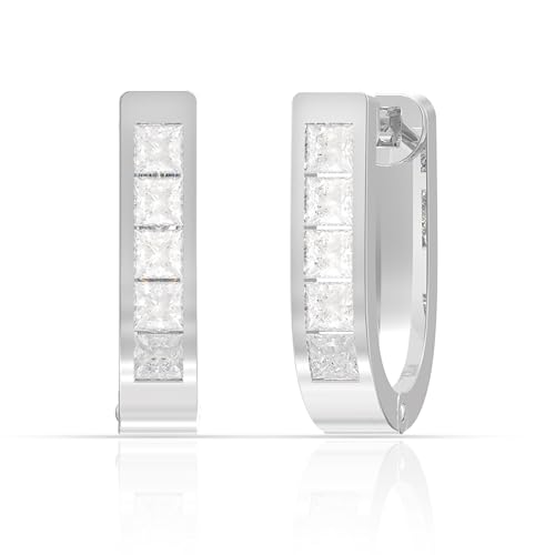 Image of 925 Sterling Silver Hoop Earrings for Women | Hypoallergenic Rhodium Plated Anti-Tarnish Lightweight Silver Hoops | Daily Wear & Office Wear Jewellery | Gift for Wife, Girlfriend, Mother, Sister | Birthday, Anniversary, Rakhi