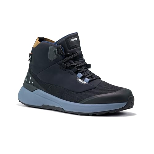 Sidi Nucleus GTX Black Bering Sea Chaussures de moto imperméables CE Gore-Tex Fortex D3O, 44