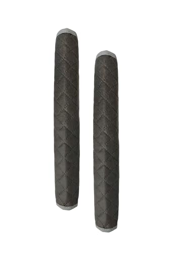 Image of SA Handlooms Fridge /Refrigerator Door Handle Cover Box Design Cover,Set of 2,6x12 Inch-Grey