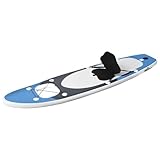 Homgoday SUP-Board-Set Aufblasbar Blau 300x76x10 cm Aufblasbares Stand Up Paddle Board Model93381