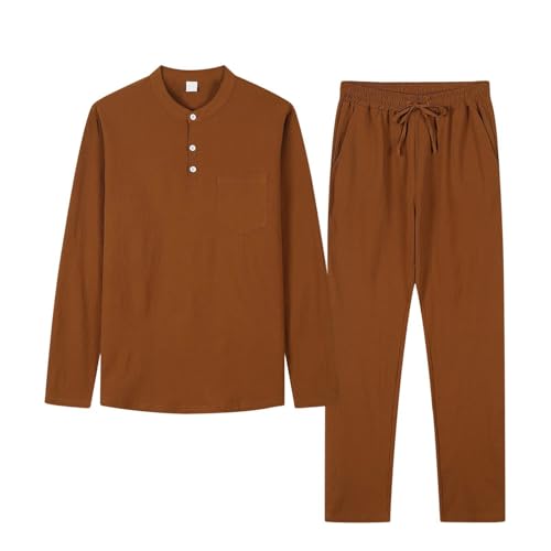 Tobysper Traje de ocio de dos piezas para hombre, camisas y pantalones de un solo color, 2 piezas, pantalones de playa, yoga, playera, pantalones cortos, trajes para vacaciones, playa, uso diario,