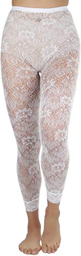 ToBeInStyle Women’s Fishnet & Lace Footless Mesh Tights Spandex Sheers Fashion Hosiery