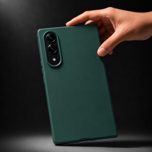 Image of amazon basics Slim Matte Hard PC Back Cover Case for Samsung Galaxy Z Fold 8 with Integrated Hinge Protection and Smooth Anti-Fingerprint Finish (Midnight Green)