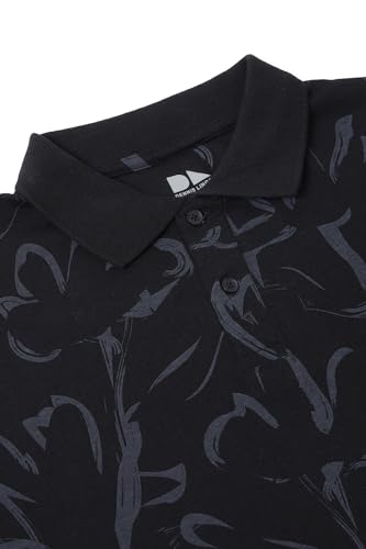 Image of Dennis Lingo Men's Cotton Printed Slim Fit Button-Down Short Sleeve Polo Tshirt