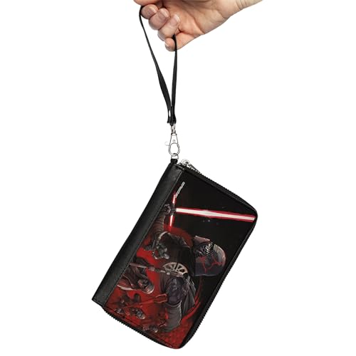 Buckle-Down Women's PU Zip Around Wallet Rectangle-Star Wars Kylo Ren, 7.5"x4.5"2