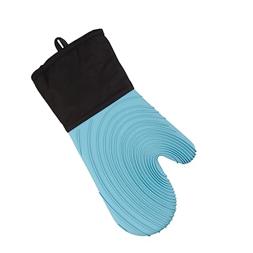 SOLUSTRE Silicone Oven Gloves with Quilted Liner Heat Resistant Pot Mitts for Cooking and Baking Non Slip Grip Comfortable Fit Suitable for Men and Women for Grilling and Serving