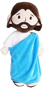 Yelakey Jesus Plush Doll Guardian Angel Stuffed Animal with Wings Baptism plushie Toy Gifts for K...
