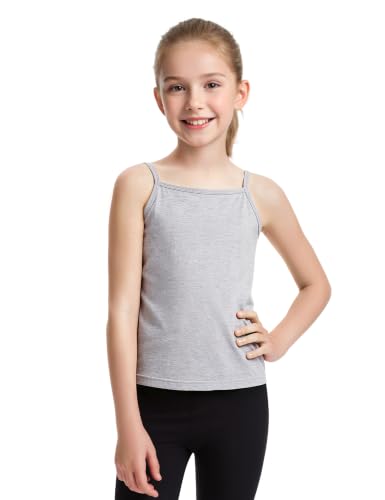 Image of Auranso Girls Undershirts Kids Camisole Toddler Adjustable Straps Tank Tops