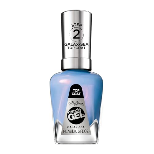 Sally Hansen Miracle Gel, Galax-sea IV, Smalto Top Coat, Effetto Cangiante, Senza l’Utilizzo di Lampada UV, 15ml