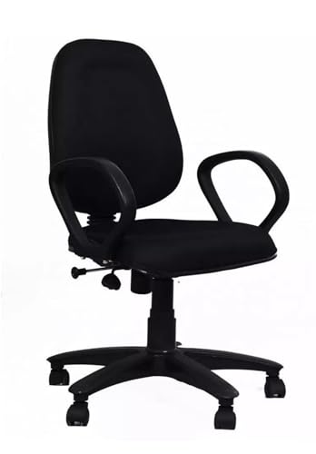 FC Revolving Executive Desk Task Computer Office Ergonomic Living Room Home & Study Office Revolving Chairs (Black)