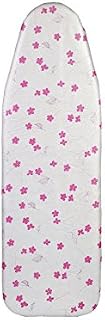 Ironing Board Cover, Flower Print Enriched with Aluminium and Teflon 100% Cotton, Foam + Felt Pad Large