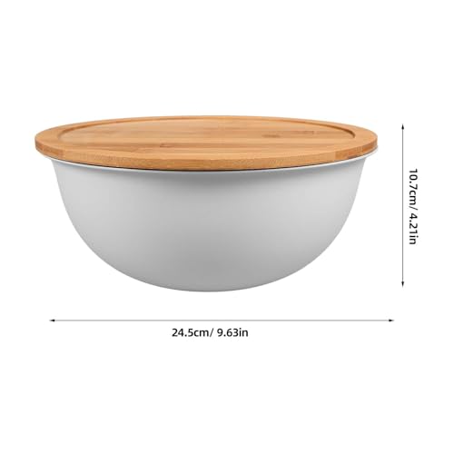 Set de 2 Tazones Mezcladores de Acero Inoxidable 24cm con Tapa miniatura 2