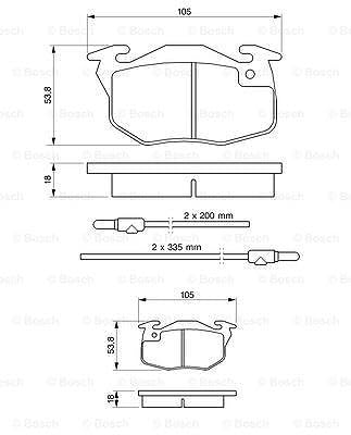 Bosch Fren Balatası Ön Renault 1, R9, R19, R11 86 986461763 BP611