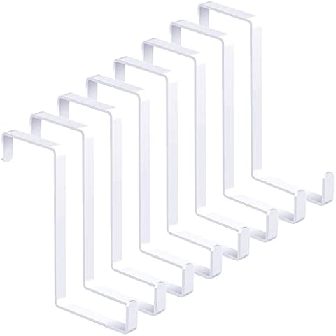 8 Pack Z-Shaped Over Door Hooks Cover