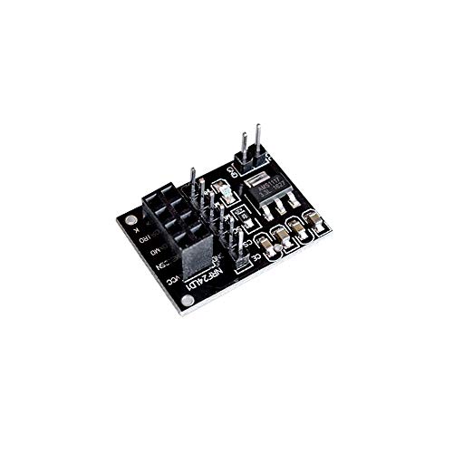 Image of Robocraze Socket Adapter Breakout Board NRF24L01 8 Pin with 3.3V Voltage Regulator | Wireless Transceiver Module Adapter Compatible with Arduino | Easy Interface Board for RF Communication Projects