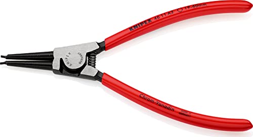 Knipex Pince pour circlips pour circlips extérieurs d'arbre noire atramentisée, gainées en plastique 180 mm 46 11 A2