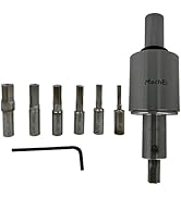 MachEl Next - Gen Straight Shank Rotary Broach Set with 7-Piece HSS Hex Punches – 3/4"(19.05mm) D...