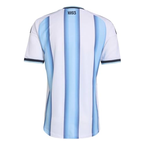 adidas Men's Argentina 26 Home Authentic Jersey, White/Icey Blue/Light Blue - Image 3