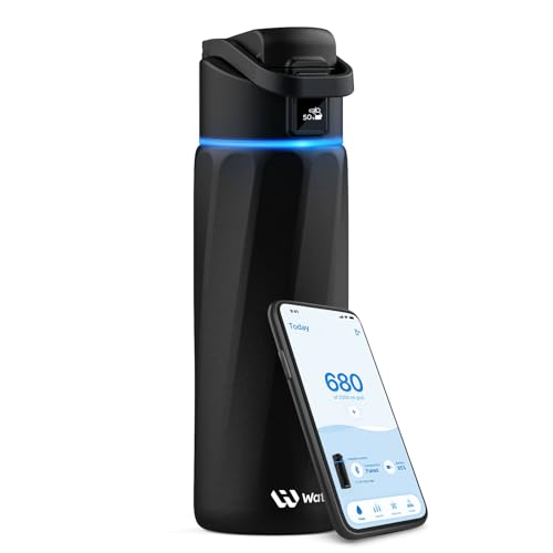 Boost Smart Water Bottle that Reminds You to Drink, 24oz BPA-Free Stainless Steel Vacuum Insulated Bottle, Wide Mouth Water Tracker Bottle with APP, Ideal Gift for Christmas, Halloween, New Year